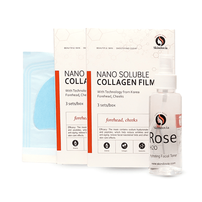 Radiance Trio – 2 Collagen Lifting Face Masks + Pure Rose Water