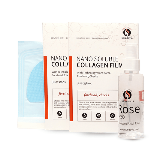 Radiance Trio – 2 Collagen Lifting Face Masks + Pure Rose Water