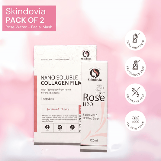 Glow Duo – Collagen Lifting Face Mask + Pure Rose Water