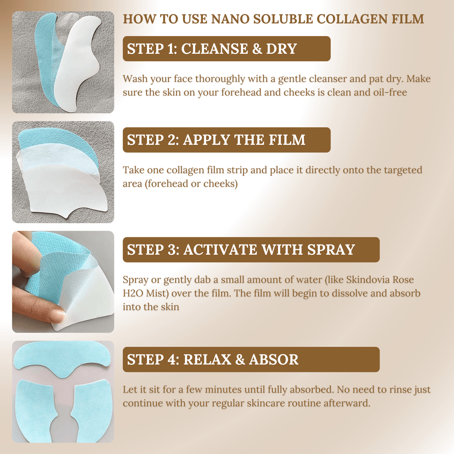 Ultimate Glow Pack –3 Collagen Lifting Face Masks Packs + Pure Rose Water