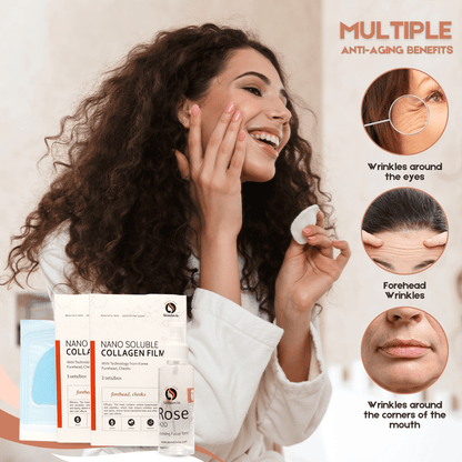 Radiance Trio – 2 Collagen Lifting Face Masks + Pure Rose Water