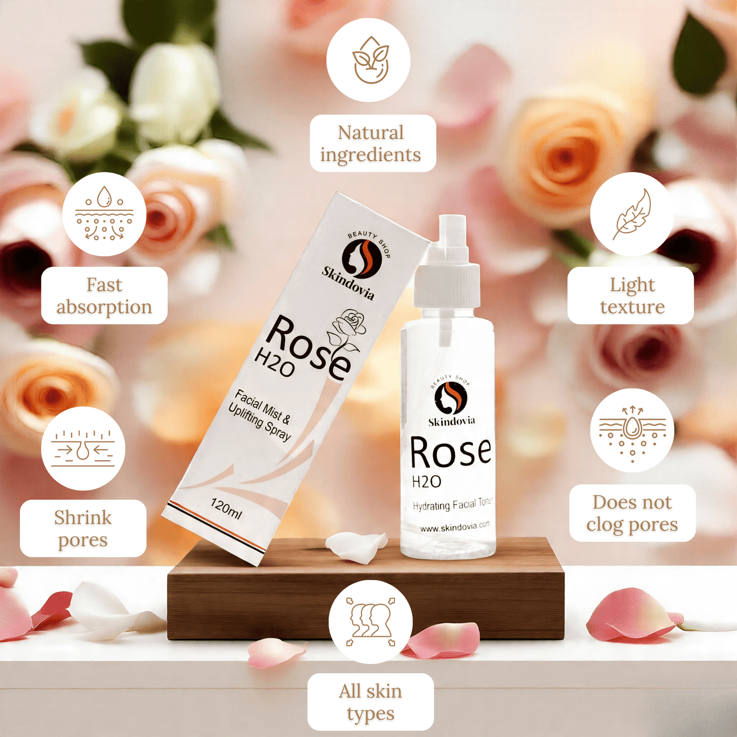 Ultimate Glow Pack –3 Collagen Lifting Face Masks Packs + Pure Rose Water